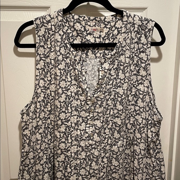 Faherty Isha gray and white floral linen dress - Picture 7 of 10